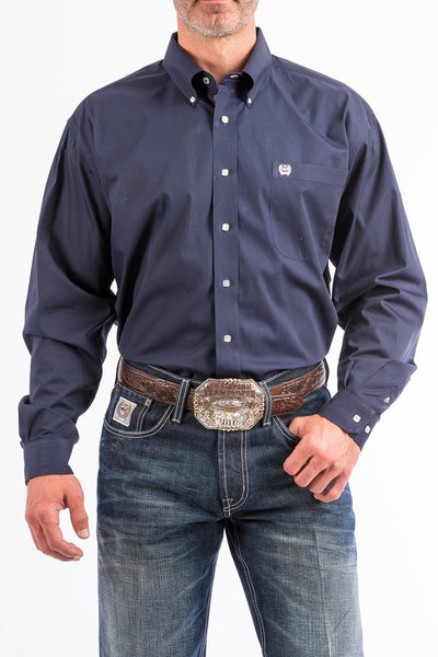 Cinch Mens Navy Button Down Western Shirt Style MTW1104667 Mens Shirts from Cinch