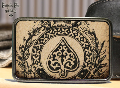 Ace of Spades  Belt Buckle  from Bungalow Blue Trading Co