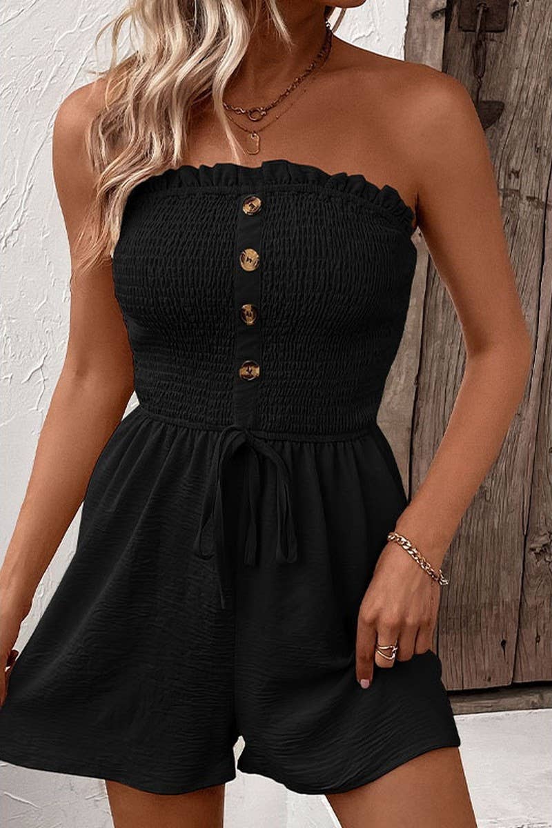 CWSJS0602_STRAPLESS ROMPER SHORTS JUMPSUIT CWSJS0602_STRAPLESS ROMPER SHORTS JUMPSUIT