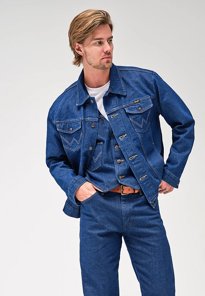 WRANGLER COWBOY CUT UNLINED DENIM JACKET STYLE 74145PW
