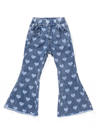 Heart Printed Kids Girls Valentine's Day Jeans  from sassy kids palace