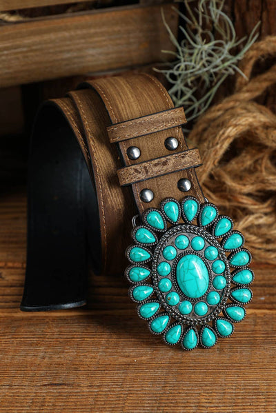 LDC  Western Turquoise Decor Retro Wide Belt  from Little Daisy Closet