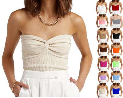 Sweetkama Ladies Solid Sleeveless No Collar Crop Top  from Sweetkama