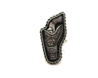 WESTERN ETCHED PISTOL CUFF RING  from Snowing West