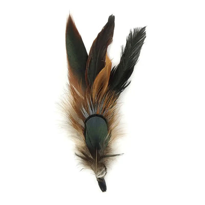 Hat Feather Trim With Rooster Schlappen - Natural  from Zucker Feather Products