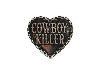 Western Heart Cowboy Killer Engraved Cuff Ring  from Snowing West