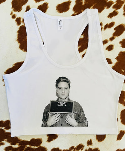 Elvis Cropped Tank Top Ladies Shirts from Wilde roots
