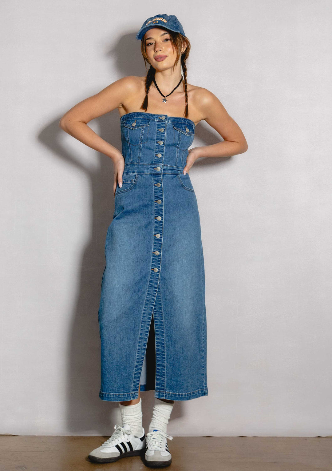 loft denim midi dress Loft Petite Denim Barrel Sleeve Mini Dress Size 2 Dark Wash Women's