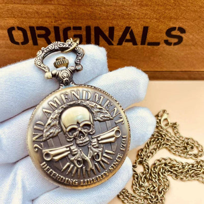 Skull's Elegance The Requiem Pocket Watch MENS ACCESSORIES from WoodWristCo