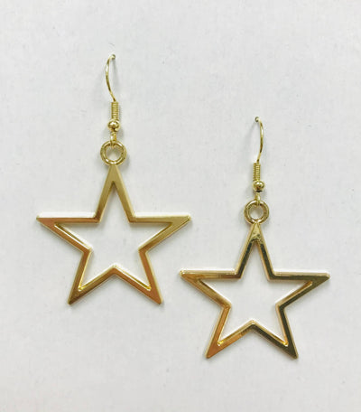 Gold Star Earrings, Gold Dangle Earrings  from SimpleNGreat