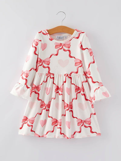 Valentine's Day Milk Silk Girls Dress  from Rylee Faith Designs