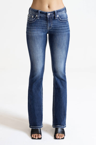 M3444B120S- 30"mid rise bootcut jeans Ladies Jeans from Miss Me