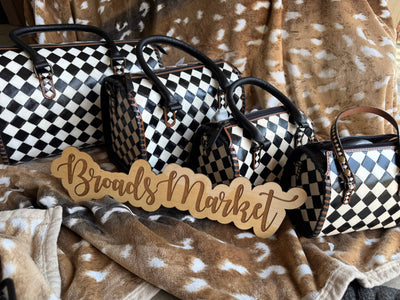 Checkered Speedy Crossbody Purse  from Broads Market