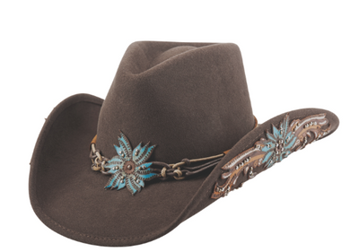 Bullhide Ladies Aint it Different Felt Cowgirl Hat Style 0830CH- Premium Ladies Hats from Monte Carlo/Bullhide Hats Shop now at HAYLOFT WESTERN WEARfor Cowboy Boots, Cowboy Hats and Western Apparel