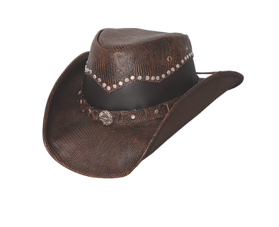Bullhide Ladies Leather Hat Bonfire Style 4040CH- Premium Ladies Hats from Monte Carlo/Bullhide Hats Shop now at HAYLOFT WESTERN WEARfor Cowboy Boots, Cowboy Hats and Western Apparel