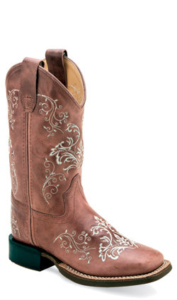 Jama Girls Cowgirl Square Toe Boots Style BSC1956 Girls Boots from Old West/Jama Boots