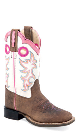 Jama Girls Cowgirl Square Toe Boots Style BSC1992 Girls Boots from Old West/Jama Boots