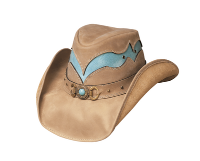 Bullhide Ladies Leather Hat Cascade Range Style 4018CT- Premium Ladies Hats from Monte Carlo/Bullhide Hats Shop now at HAYLOFT WESTERN WEARfor Cowboy Boots, Cowboy Hats and Western Apparel