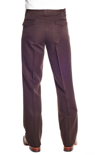 Circle S Solid Polyester Dress Ranch Pant Brown Style CP4793-21 Mens Pants from Sidran/Suits