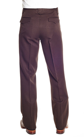 Circle S Solid Polyester Dress Ranch Pant Brown Style CP4793