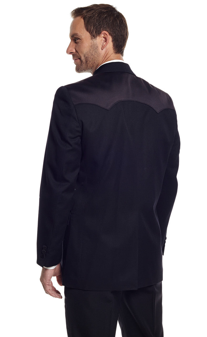 Circle S Western Sport Coat Mens Traditional Tuxedo CT0129 Black