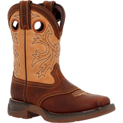 DURANGO LIL’ REBEL BIG KIDS BROWN TAN WESTERN BOOT STYLE DBT0240Y- Premium Boys Boots from Durango Shop now at HAYLOFT WESTERN WEARfor Cowboy Boots, Cowboy Hats and Western Apparel