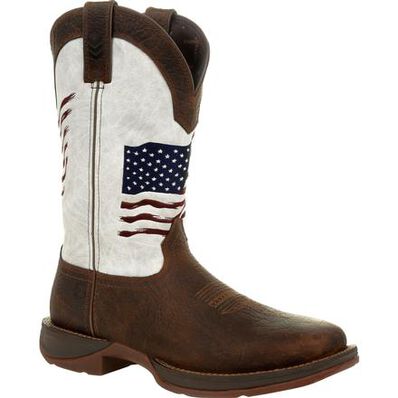 DURANGO MENS DISTRESSED FLAG EMBROIDERY WESTERN BOOT STYLE DDB0312 Mens Boots from Durango