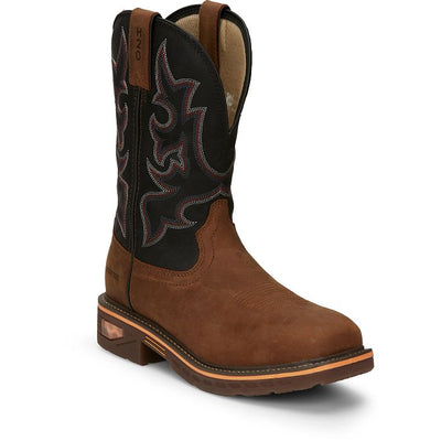 Justin Mens Resistor Nano Composite Toe Work Boots Style CR4012 Mens Workboots from JUSTIN BOOT COMPANY