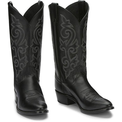 JUSTIN MENS BUCK BLACK WESTERN BOOTS STYLE 1409 Mens Boots from JUSTIN BOOT COMPANY