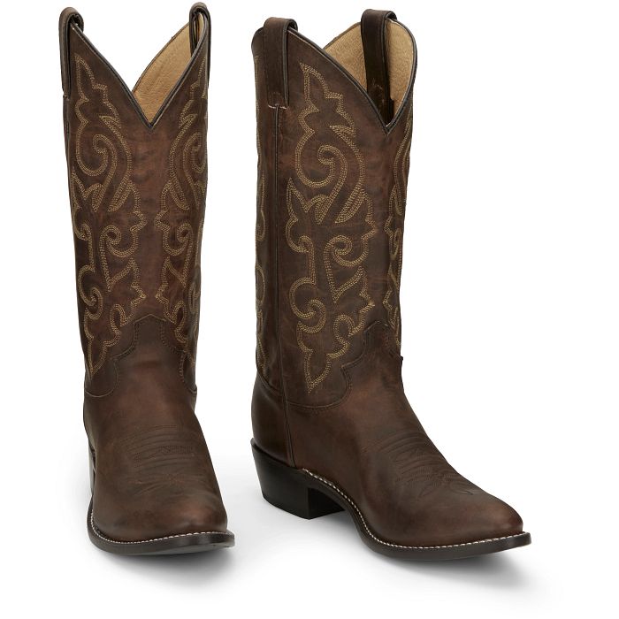 JUSTIN MENS BUCK WESTERN BOOTS STYLE 2253 display picture 3