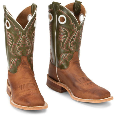 Justin Mens Austin Bent Rail Square Toe Western Boots Style BR307 Mens Boots from JUSTIN BOOT COMPANY
