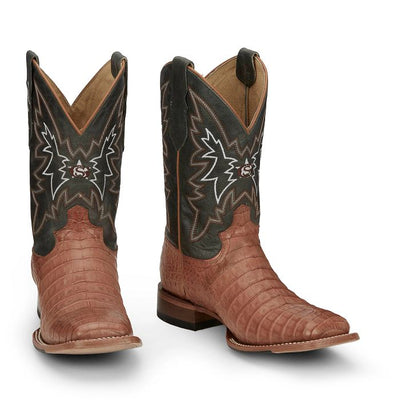 Justin Mens Caiman Haggard Square Toe Western Boots Style GR5706 Mens Boots from JUSTIN BOOT COMPANY