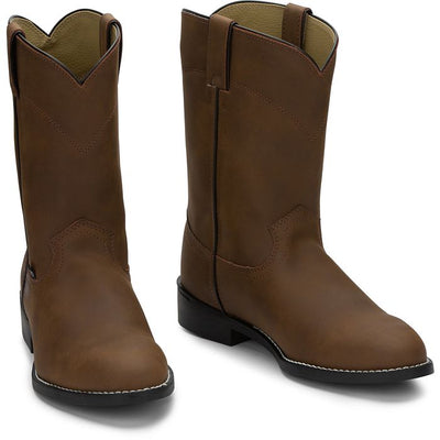 Justin Mens Brown Crazy Cow Boots Style JB3001- Premium Mens Boots from JUSTIN BOOT COMPANY Shop now at HAYLOFT WESTERN WEARfor Cowboy Boots, Cowboy Hats and Western Apparel