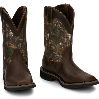 Justin Men's Stampede Camo Waterproof Work Boots Style SE4676- Premium Mens Workboots from JUSTIN BOOT COMPANY Shop now at HAYLOFT WESTERN WEARfor Cowboy Boots, Cowboy Hats and Western Apparel