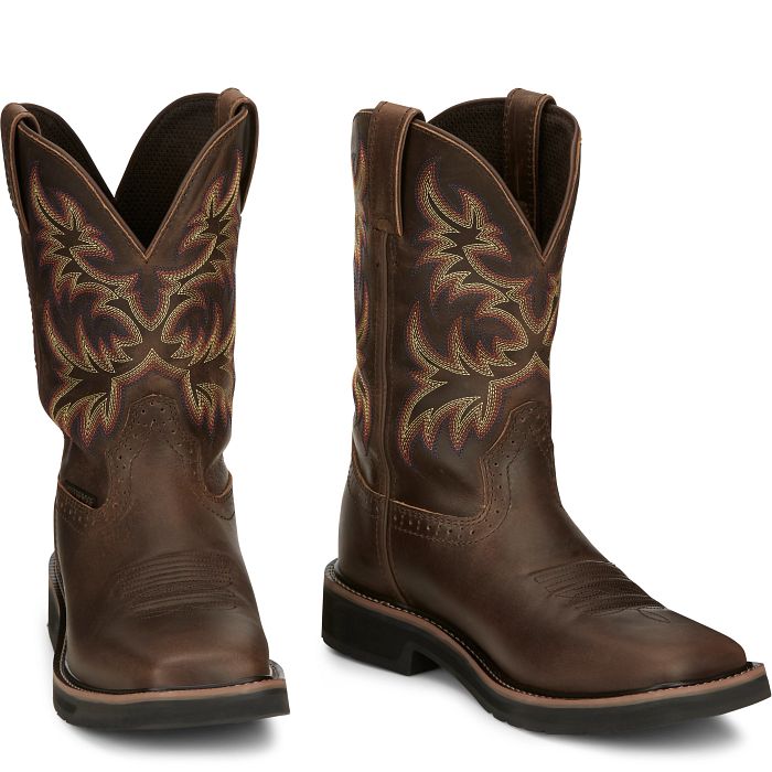 Justin Mens Western Work Boots Style SE4689 10EE