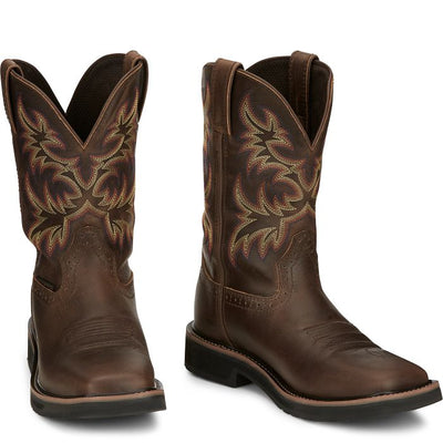 Justin Mens Driller Western Work Boots Style SE4689 Mens Workboots from JUSTIN BOOT COMPANY