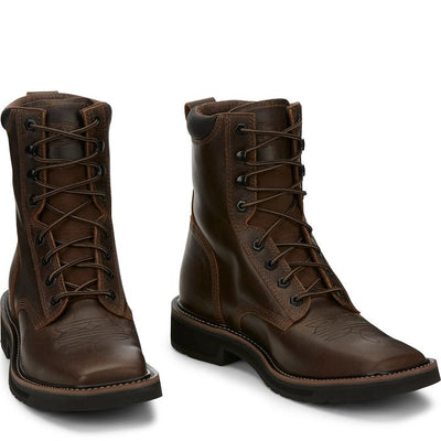 Justin Mens Pulley Lace Up WorkBoots Style SE681 Mens Boots from JUSTIN BOOT COMPANY