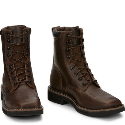 JUSTIN PULLEY LACE UPSTEEL TOE WORK BOOT STYLE SE682 Mens Workboots from JUSTIN BOOT COMPANY