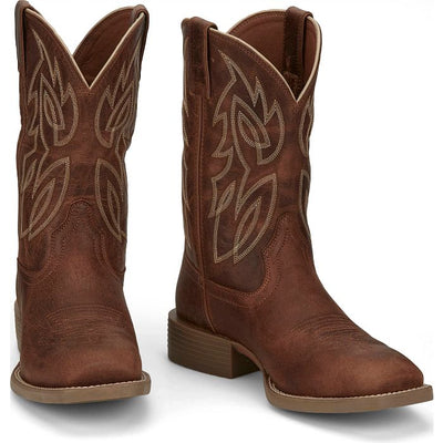 JUSTIN MENS CANTER SQUARE TOE WESTERN BOOTS STYLE SE7516 Mens Workboots from JUSTIN BOOT COMPANY