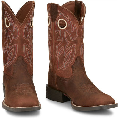JUSTIN MENS BOWLINE BROAD SQUARE TOE WESTERN BOOTS STYLE SE7523 Mens Workboots from JUSTIN BOOT COMPANY
