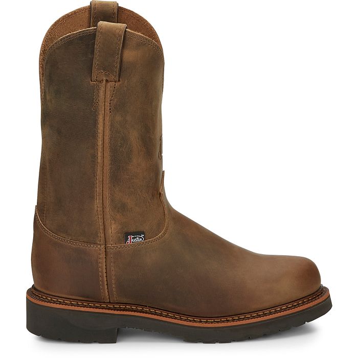 Justin Mens JMax Pull On Tan Work Boot Style 4440