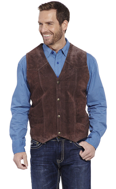 Cripple Creek Mens Suede Leather Vest Style ML3061-21- Premium Mens Outerwear from Sidran/Suits Shop now at HAYLOFT WESTERN WEARfor Cowboy Boots, Cowboy Hats and Western Apparel