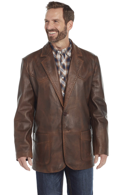 SIDRAN HANDLACED & BOOT STITCHED ANTIQUE FINISHED LAMB BLAZER STYLE ML9464-F23 Mens Outerwear from Sidran/Suits