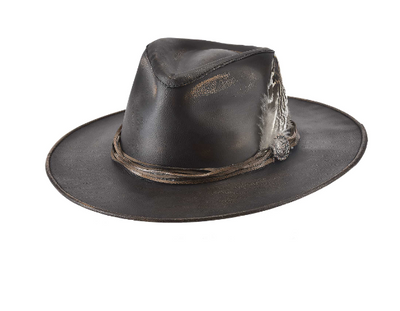 Bullhide Ladies Leather Hat One-Off Style 4084CHD- Premium Ladies Hats from Monte Carlo/Bullhide Hats Shop now at HAYLOFT WESTERN WEARfor Cowboy Boots, Cowboy Hats and Western Apparel
