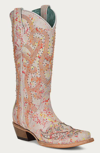 CORRAL MULTI COLOR CRYSTAL SNIP TOE BOOTS STYLE C3980