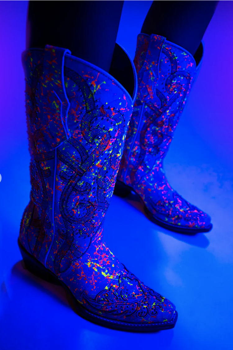 Ladies multi coloured boots best sale