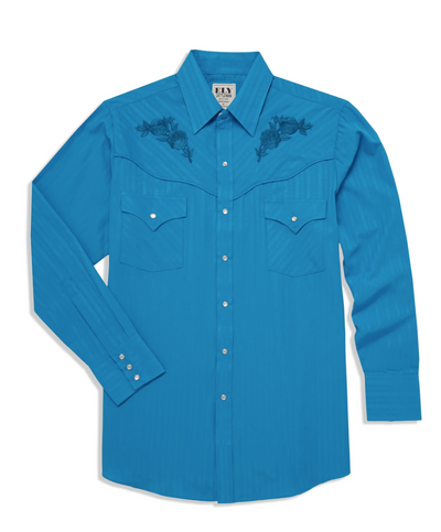 Ely Mens Long Sleeve Tonal Rose Shirt Style 2035004 Mens Shirts from Ely