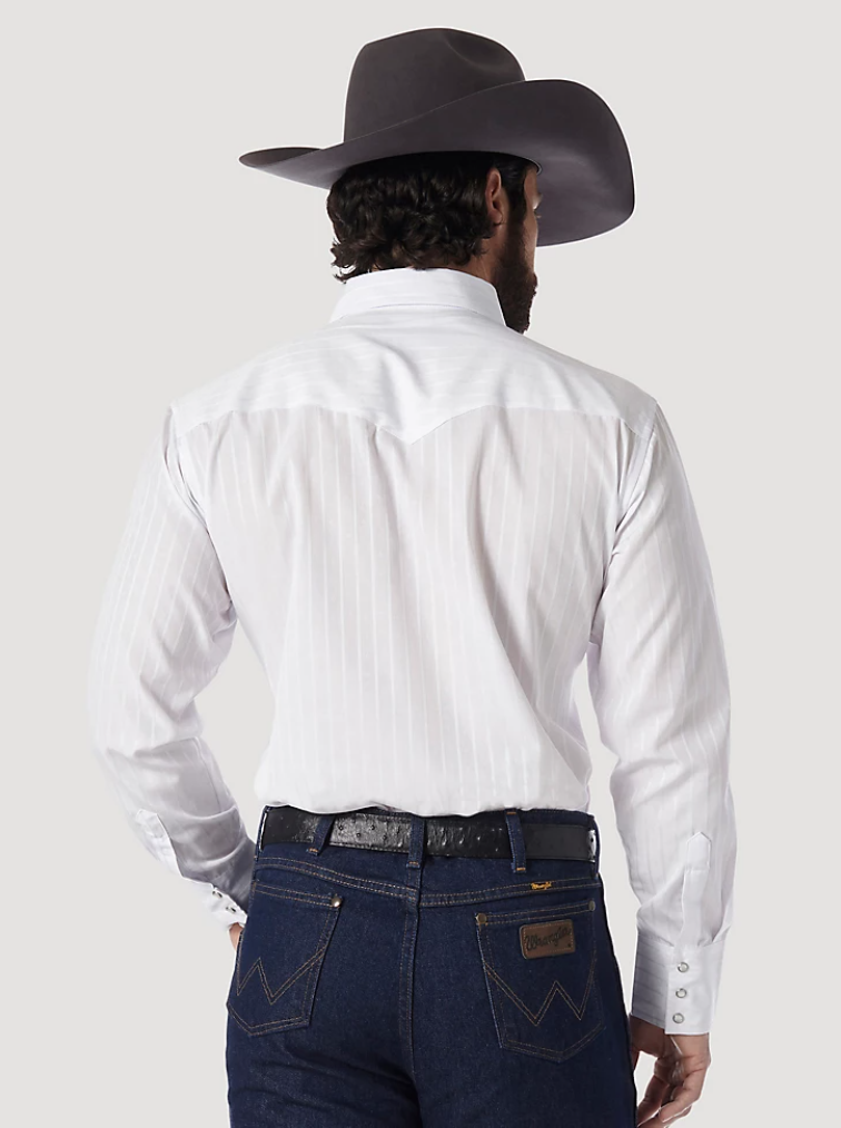 Wrangler L/S Dress Shirt White Style 75221WH