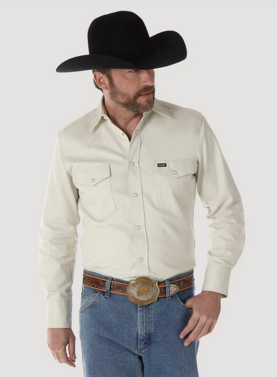 Wrangler Men's Stone Work Shirt Style MS71319- Premium Mens Shirts from Wrangler Shop now at HAYLOFT WESTERN WEARfor Cowboy Boots, Cowboy Hats and Western Apparel