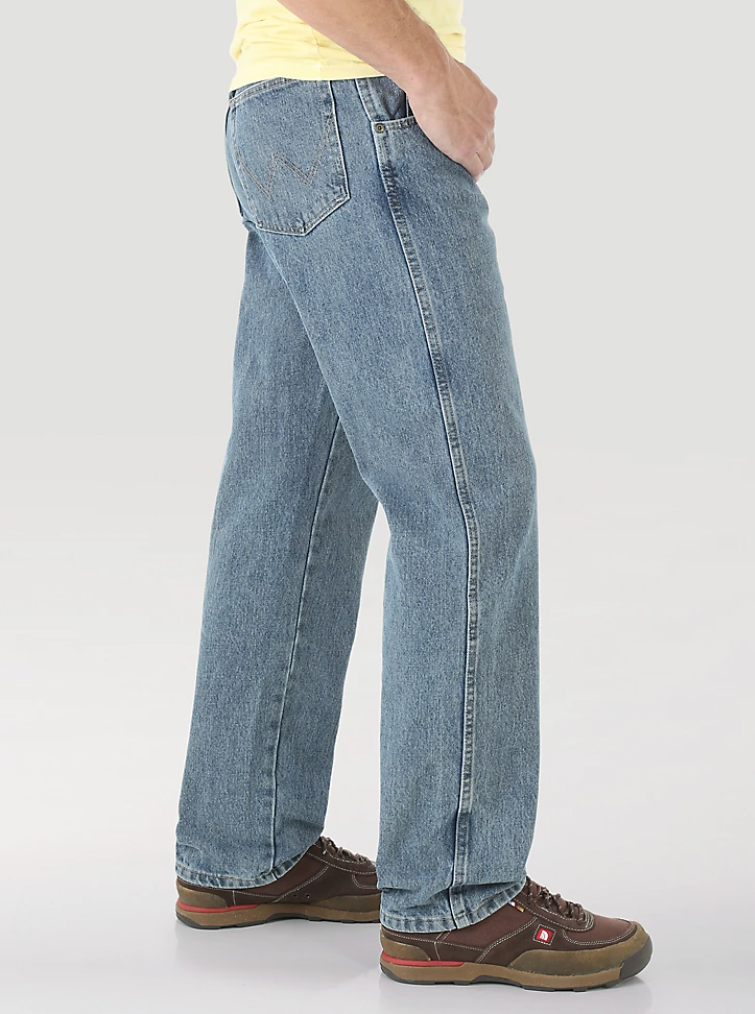 Wrangler Mens Relaxed Fit Jean Grey Indigo Style 35001GI Wrangler Mens Relaxed Fit Jean Grey Indigo Style 35001GI